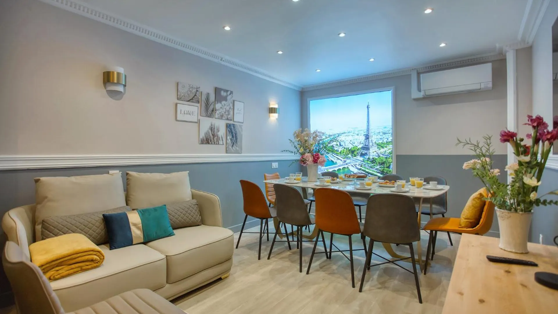 Appartement Elegant Triplex In Paris - Ideal For 10 - Aircon Frankrijk